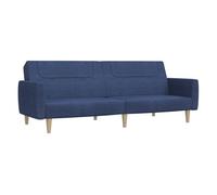 Vidaxl sofá cama de 2 plazas tela azul