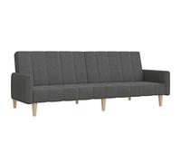 vidaXL Sofá Cama de 2 plazas Tela Gris Oscuro