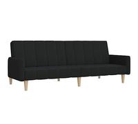 vidaXL Sofá Cama de 2 plazas Tela Negro