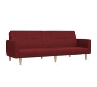 vidaXL Sofá Cama de 2 plazas Tela Rojo Tinto