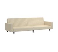 Vidaxl sofá cama de 2 plazas terciopelo color crema