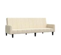 vidaXL Sofá Cama de 2 Plazas, Diván Extensible Decorativo, Cama de Invitados, Mueble para Salón Dormitorio Sótano Oficina, Terciopelo Color Crema
