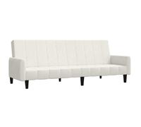 vidaXL Sofá Cama de 2 plazas Terciopelo Color Crema