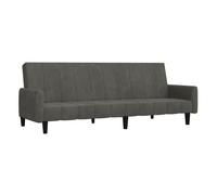 Vidaxl sofá cama de 2 plazas terciopelo gris oscuro