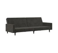 Vidaxl sofá cama de 2 plazas terciopelo gris oscuro