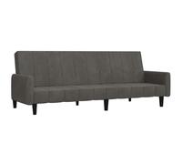 Vidaxl sofá cama de 2 plazas terciopelo gris oscuro