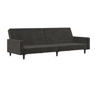 Vidaxl sofá cama de 2 plazas terciopelo gris oscuro