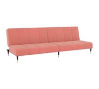 vidaXL Sofá Cama de 2 plazas Terciopelo Rosa