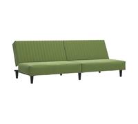 Vidaxl sofá cama de 2 plazas terciopelo verde claro