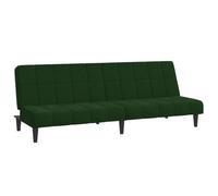 vidaXL Sofá Cama de 2 plazas Terciopelo Verde Oscuro