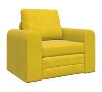 vidaXL Sofá Cama 2 en 1 Amarillo 98x71x83 cm Terciopelo