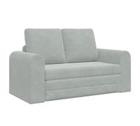 vidaXL Sofá Cama de Piso 2 en 1 Gris Claro 148x71x83 cm de Terciopelo