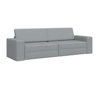 vidaXL Sofá Cama de Piso 2 en 1 Gris Claro 245x150x60.5 cm Tela