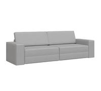 vidaXL Sofá Cama 2 en 1 en Tela Gris Nube, con un Estilo Moderno y chido, Ideal para tu Sala. Es cómodo y se Convierte fácilmente, 3 Personas. Tiene una Estructura de Madera y es