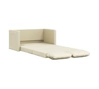 Vidaxl sofá cama de suelo 2 en 1 cuero sintético crema 112x174x55 cm