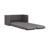 vidaXL Sofá Cama de Suelo 2 en 1, Diván Plegable, Sofá Tapizado, Cama de Suelo para Salón Dormitorio Oficina, Cuero Sintético Gris 112X174X55 cm