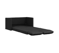 vidaXL Sofá Cama de Suelo 2 en 1, Diván Plegable, Sofá Tapizado, Cama de Suelo para Salón Dormitorio Oficina, Cuero Sintético Negro 112x174x55 cm