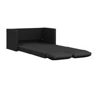 vidaXL Sofá Cama de Suelo 2 en 1, Diván Plegable, Sofá Tapizado, Cama de Suelo para Salón Dormitorio Oficina, Cuero Sintético Negro 112X174X55 cm