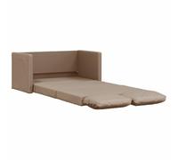 vidaXL Sofá Cama de Suelo 2 en 1, Diván Plegable, Sofá Tapizado, Cama de Suelo para Salón Dormitorio Oficina, Cuero Sintético Capuchino 112X174X55 cm