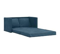 vidaXL Sofá Cama de Suelo 2 en 1, Diván Plegable, Sofá Tapizado, Cama de Suelo para Salón Dormitorio Oficina, Terciopelo Azul 122X204X55 cm