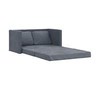 Vidaxl sofá cama de suelo 2 en 1 terciopelo gris oscuro 122x204x55 cm