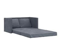 vidaXL Sofá Cama de Suelo 2 en 1 Terciopelo Gris Oscuro 122x204x55 cm