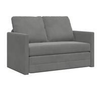 vidaXL Sofá Cama de Suelo 2 en 1 Terciopelo Gris Oscuro 122x204x55 cm, sofá de Suelo, sofá Cama, sofá de 2 plazas, Cama de Suelo, Cama de Invitados