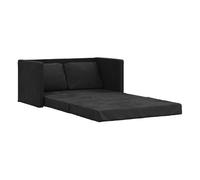 Vidaxl sofá cama de suelo 2 en 1 terciopelo negro 122x204x55 cm