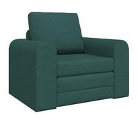 VidaXL Sofá cama 2 en 1 de tela verde oscuro 98 x 71 x 83 cm