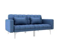 Vidaxl sofá cama de tela azul