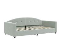 vidaXL Sofá Cama de Tela Gris Claro 100x190 cm, Cama de Invitados, sofá, sofá Cama Individual, sofá Cama cómodo, sofá para Dormir