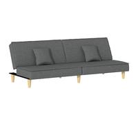 vidaXL Sofá Cama de Tela Gris Oscuro