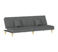 vidaXL Sofá Cama de Tela Gris Oscuro