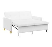vidaXL Sofá Cama desplegable Blanco Tela