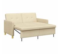 vidaXL Sofá Cama desplegable Crema Tela