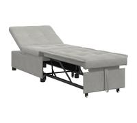 vidaXL Sofá Cama Diseño 3 en 1 Extraíble Tejido Gris Claro