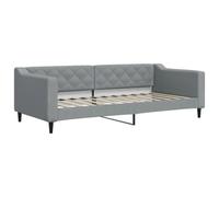 vidaXL Sofá Cama, Diván Decorativa de Listones, Estructura de Cama de Invitados, Mueble para Salón Dormitorio Hogar, Tela Gris Claro 90x200 cm
