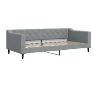 vidaXL Sofá Cama, Diván Decorativa de Listones, Estructura de Cama de Invitados, Mueble para Salón Dormitorio Hogar, Tela Gris Claro 90x200 cm