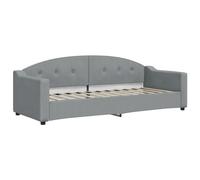 vidaXL Sofá Cama, Diván Decorativa de Listones, Estructura de Cama de Invitados, Mueble para Salón Dormitorio Hogar, Tela Gris Claro 80x200 cm