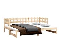 vidaXL Sofá Cama extraíble Madera Maciza de Pino 2X(90x200) cm