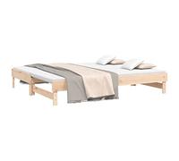 vidaXL Sofá Cama Extraíble para Invitados Plegable Mobiliario Mueble Multiusos Salón Sala de Estar Madera Maciza de Pino 2X(80x200) cm