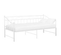 vidaXL Sofá Cama extraíble sin colchón Metal Blanco 90x200cm