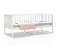 vidaXL Sofá Cama Invitado Pijamada Ocasional Asiento Dormitorio Habitación Salón Sala de Estar Muebles Madera Maciza de Pino Blanco 90x200 cm