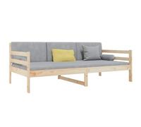 vidaXL Sofá Cama Invitado Pijamada Ocasional Asiento Dormitorio Habitación Salón Sala de Estar Muebles Madera Maciza de Pino 90x190 cm