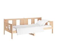 vidaXL Sofá Cama Invitado Pijamada Ocasional Convertibles Plegables Salón Sala de Estar Muebles para Dormir Madera Maciza de Pino 90x190 cm