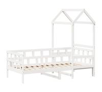 vidaXL Sofá Cama Madera Maciza de Pino Blanco 80x200 cm, Cama de Invitados, Cama de Pijamas, Cama de Noche, sofá Cama de día, Cama Ocasional, somier