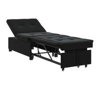 vidaXL Sofá cama extraíble 3 en 1 negro Jet ajustable para salón, habitación de invitados, diseño compacto, mueble moderno