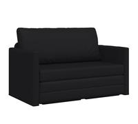 vidaXL Sofá de Piso Cama 2 en 1 Negro 124x71x78 cm Cuero sintético