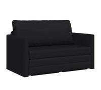 vidaXL Sofá de Piso Cama 2 en 1 Negro 124x71x78 cm Cuero sintético