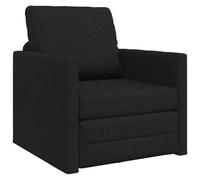 vidaXL Sofá cama 2 en 1 negro 74 x 77 x 81 cm tela